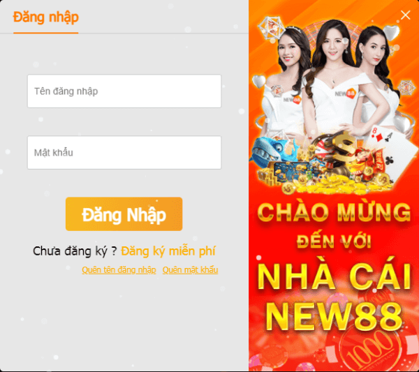 Hướng dẫn đăng nhập NEW88 đơn giản